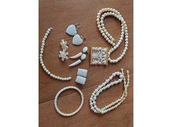 A Collection Of Asian Bone Jewelry