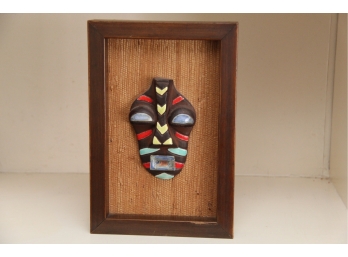 Hand Painted Framed Tribal Mask