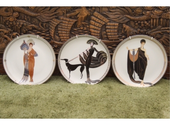 Trio Of House Of Erte Limited Edition Plates Lot 2