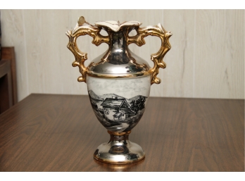 Antique Dual Shoulder Vase In The Style Of Royal Vienna