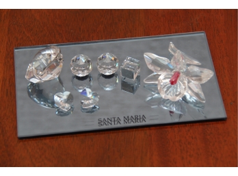 Miniature Crystal Figurine Collection Including Swarovski