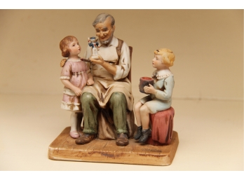 The Toy Maker By Norman Rockwell Figurine