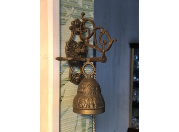 Antique Wall Hanging Pull Chain Bell