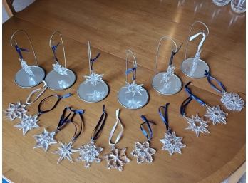 A Collection Of Swarovski Crystal Christmas Ornament