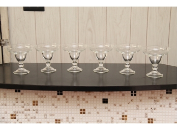6 Mid Century Modern Star Margarita Glasses