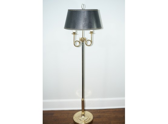 Brass Floor Lamp (tested And Working)