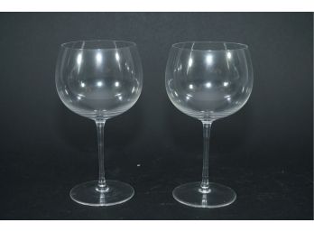 A Pair Of Riedel Crystal Red Wine Glasses Stamped