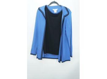 Misook Acrylic Sweater And Vest Combo Women's Size Medium