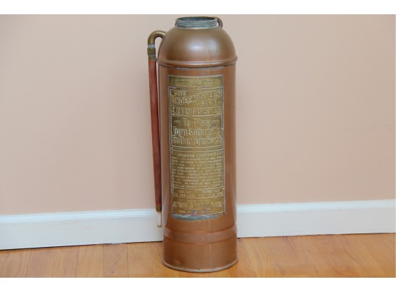 A Vintage Copper Fire Extinguisher