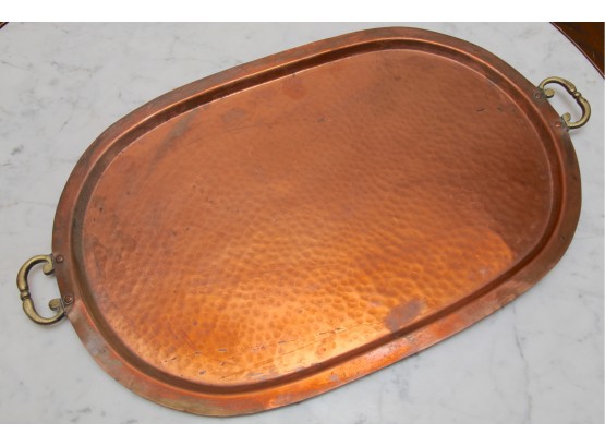 A Large Copper Serving Tray