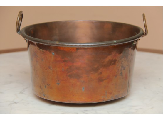 A Copper Dual Handle Pot
