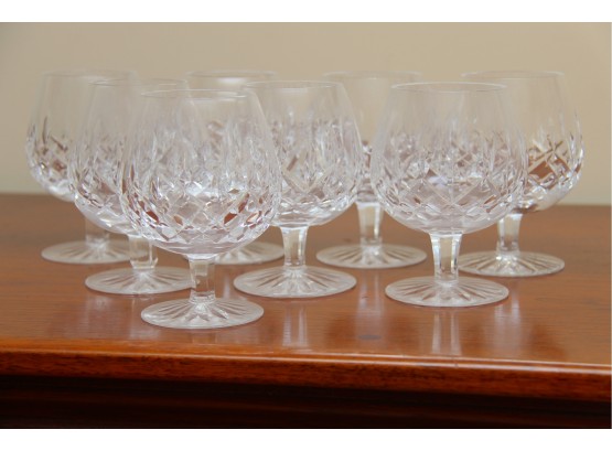 A Set Of 8 Waterford Lismore Crystal Brandy Glasses