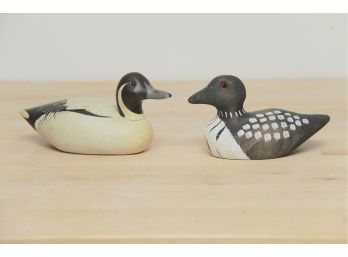 A Pair Of Hand Painted Duck Decoys