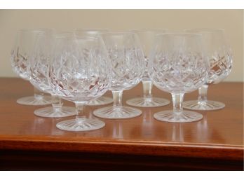 A Set Of 8 Waterford Lismore Crystal Brandy Glasses