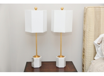 A Pair Of Safaviah Marble Base Lamps