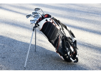 Black Ogio Golf Bag With Mizuno Clubs