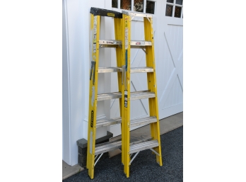 A Pair Of Yellow Stanley 6ft Ladders
