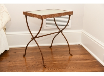A Neoclassic Mirror Top Side Table