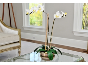 Faux Orchid Display In Pot