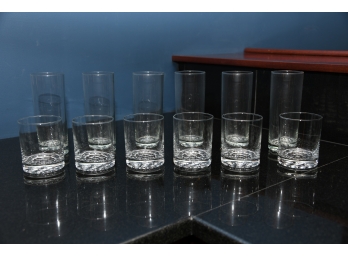 A Set Of 12 Drinking Glasses- Rocks And Tall Glasses
