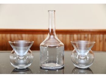 Glass Decanter With Glasses