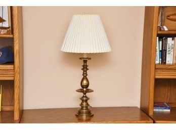 Bronze Finish Lamp With Beige Shade