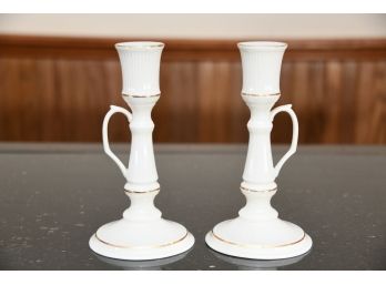 Pair Of Lenox Candle Holders