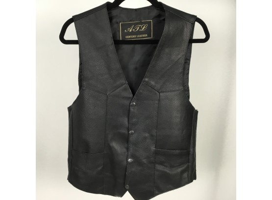 A & L Black Leather Vest