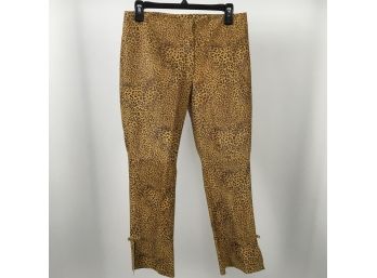 Sharis Place Leather Leopard Pants Size 8