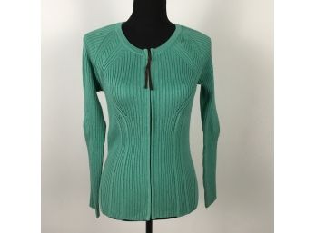 BUI Green Knit Zippered Sweater