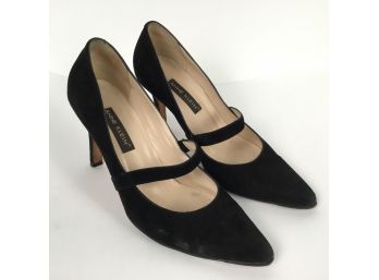Ann Klein Black Suede Shoes Size 8