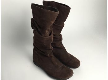 Brown Suede Boots Size 38