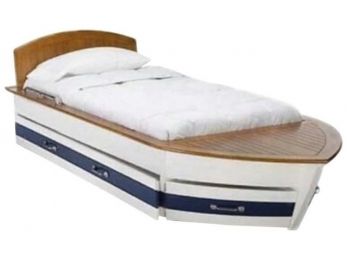 Pottery Barn Trundle Boat Bed With Storage Drawers