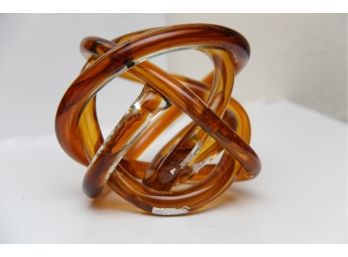 Rootbeer Glass Pretzel Twist Sculpture