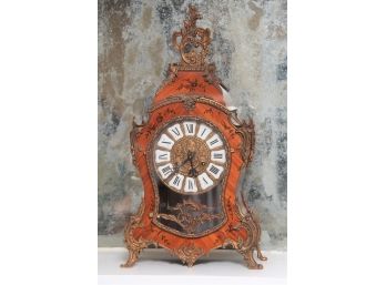 Ornate Antique Mantle Clock Made In Italy With Porcelain Numbers