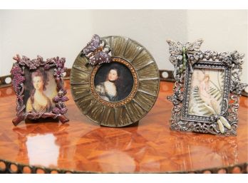 Trio Of Small Decorative Picture Frames