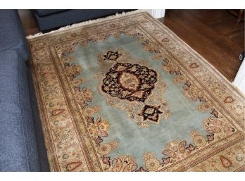 A Center Medallion Persian Carpet With Shades Of Blue & Beige