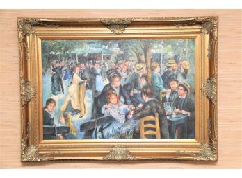 'Le Moulin De La Galette' Renoir Canvas Print Gold Gilt Frame