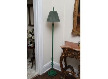 Green Wrought Iron Floor Lamp