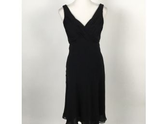 Anne Klein Elegant Black Silk Dress Size 6
