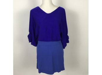 Diane Von Furstenberg Blue Silk Dress Size 6
