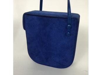 Etma Blue Suede Leather Handbag