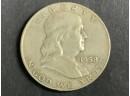 1958 Jefferson Silver Half Dollar Coin