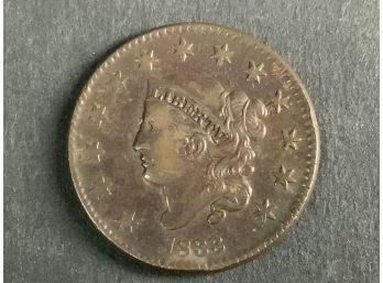 1833 Large Cent Liberty Head Coin
