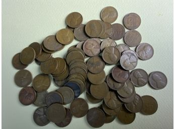 A Collection Of Wheat Pennies
