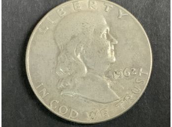 1962 Silver Jefferson Half Dollar Coin
