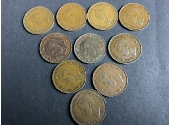 A Collection Of 10 Georgivs VI Great Britain Penny