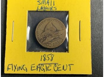 1858 Flying Eagle Cent With Small Letters