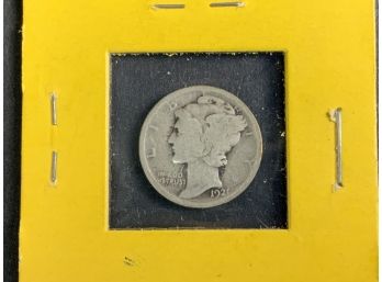 1921 Mercury Silver Dime In Case