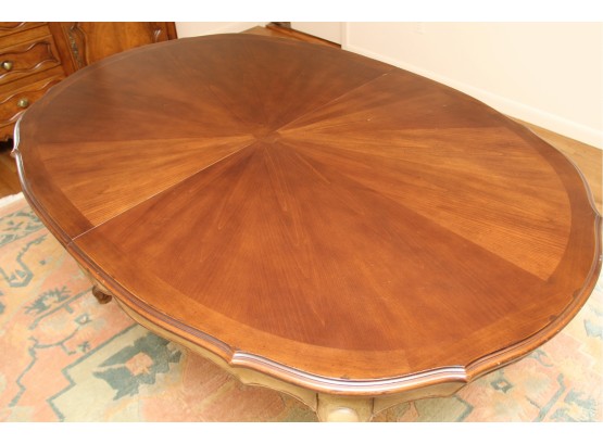 French Oak Dining Table Including Two Leaves